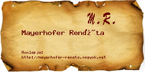 Mayerhofer Renáta névjegykártya