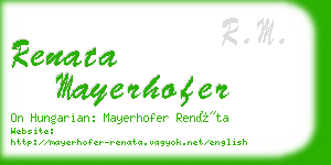 renata mayerhofer business card